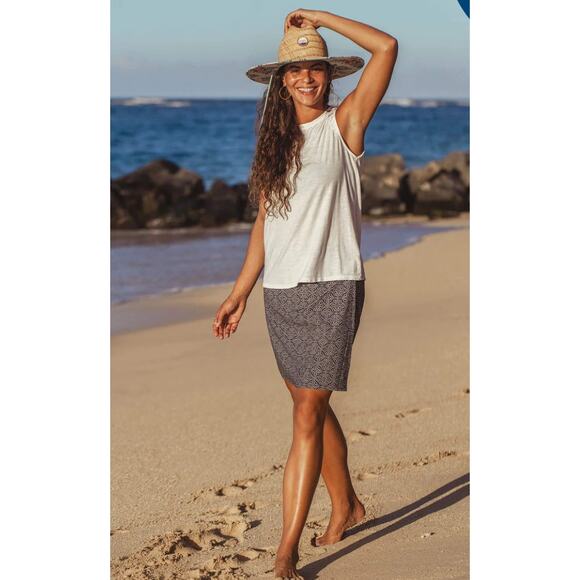 NEW RipSkirt Hawaii Women's Wrap Skirt in Black Pearl Batik Length 2 Size Large - Picture 1 of 14